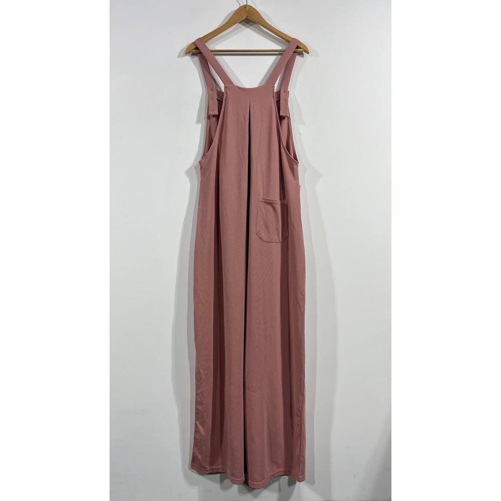 Halara Waffle Ribbed Wide Leg Overalls Pockets Womens XL Athleisure Stretch Boho - Picture 3 of 10